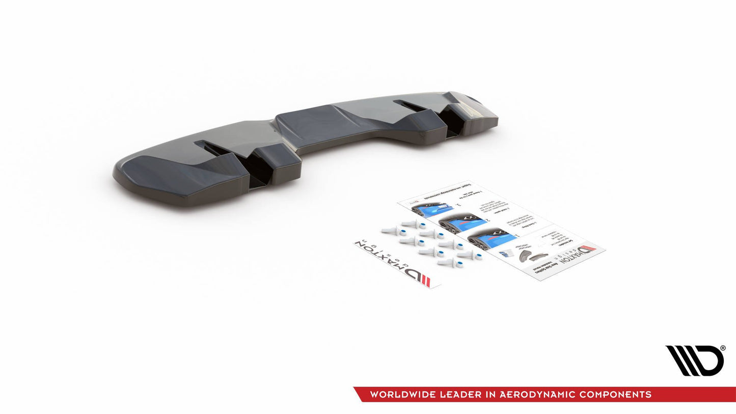 Mittlerer Diffusor Heck Ansatz für Ford Mustang GT Mk6 Facelift Carbon Look