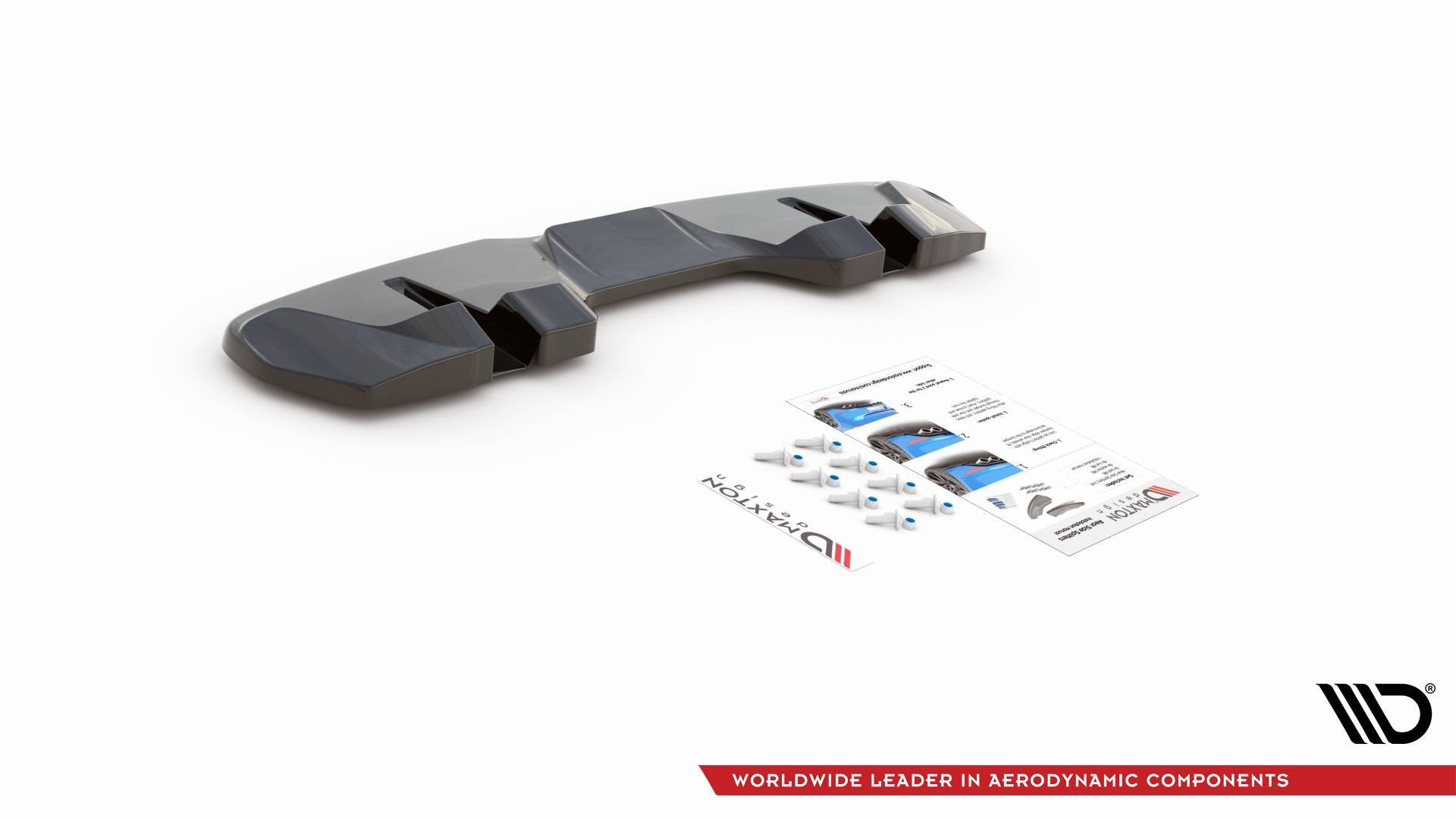 Mittlerer Diffusor Heck Ansatz für Ford Mustang GT Mk6 Facelift Carbon Look