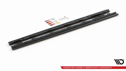 Seitenschweller Ansatz für Audi SQ5 Mk1 (8R) schwarz matt