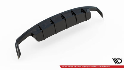 Diffusor Heck Ansatz für Audi S8 D4 Facelift schwarz Hochglanz