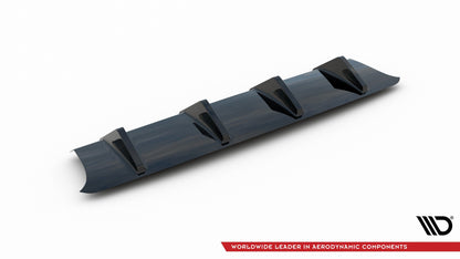 Diffusor Heck Ansatz für Audi S3 8V FL Hatchback schwarz matt