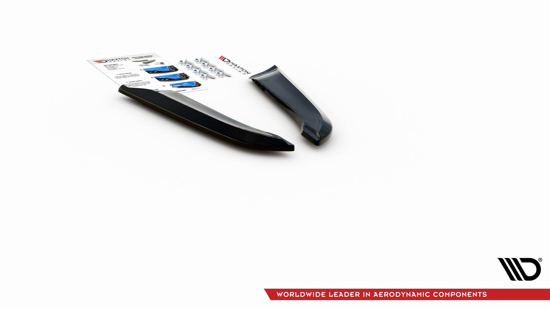 Heck Ansatz Flaps Diffusor V.1 für Audi RS4 Limousine B7 schwarz matt