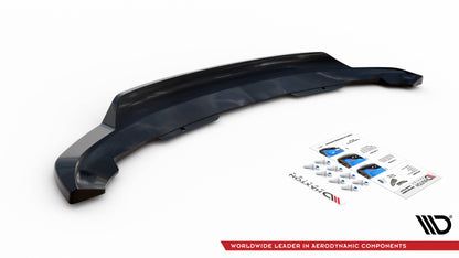 Mittlerer Diffusor Heck Ansatz DTM Look für BMW i3 Mk1 Facelift schwarz Hochglanz