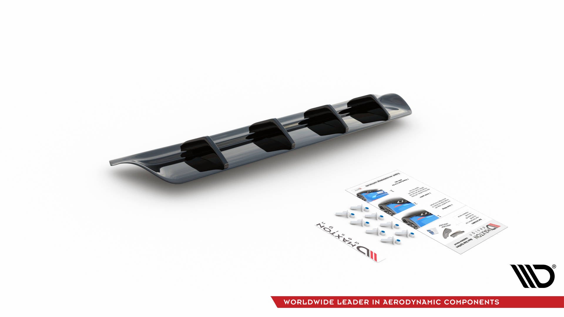 Diffusor Heck Ansatz für Maserati Ghibli Mk3 schwarz matt
