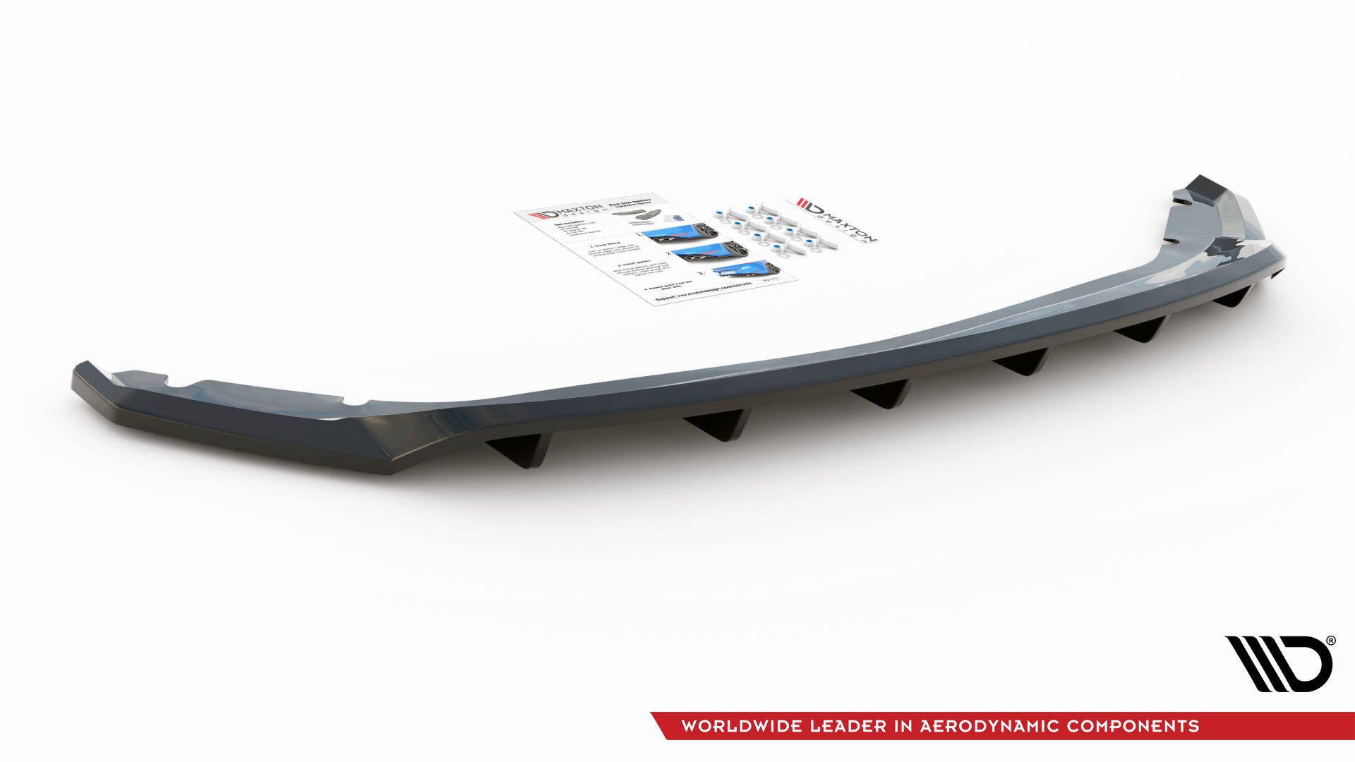 Mittlerer Diffusor Heck Ansatz DTM Look für Seat Leon Hatchback Mk3 schwarz Hochglanz