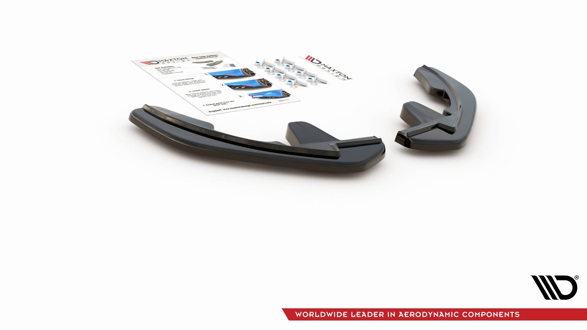 Heck Ansatz Flaps Diffusor für Renault Megane Mk.4 GT-Line schwarz Hochglanz
