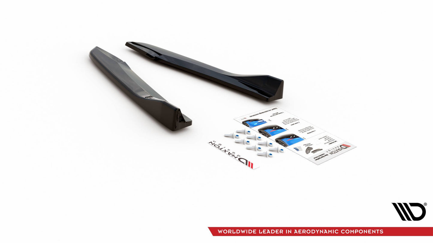 Heck Ansatz Flaps Diffusor V.3 für Seat Leon Cupra Mk3 FL Sportstourer schwarz Hochglanz