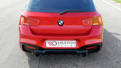 Diffusor Heck Ansatz für Bmw 1 F20/ F21 Facelift M-Power schwarz Hochglanz