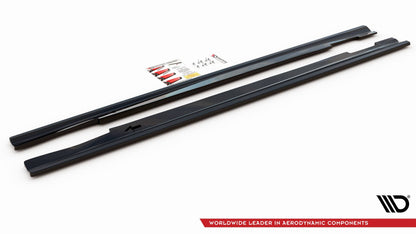 Seitenschweller Ansatz für Mercedes-Benz E63 AMG / AMG-Line Limousine W212 Facelift schwarz Hochglanz