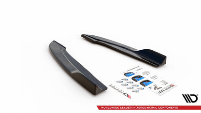 Heck Ansatz Flaps Diffusor V.4 für Ford Focus ST-Line Kombi Mk4 schwarz Hochglanz