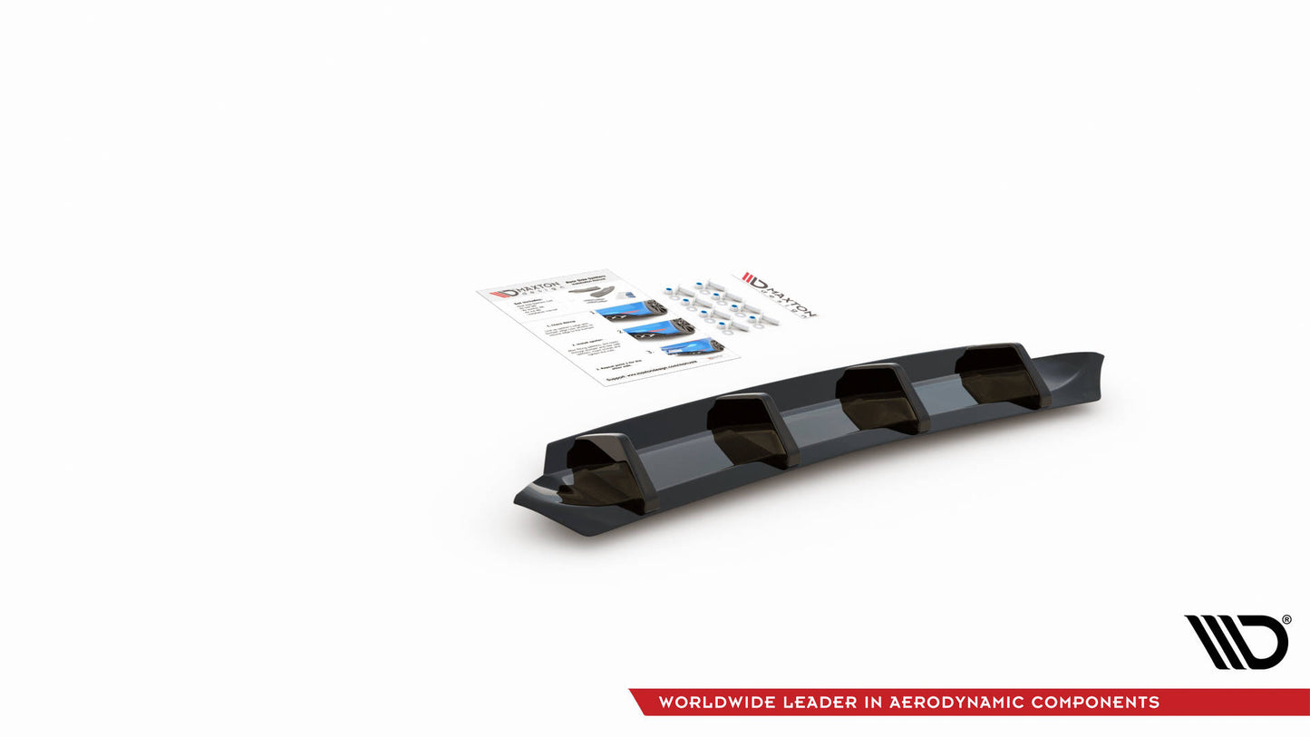 Diffusor Heck Ansatz für Volkswagen Passat B8 Facelift schwarz matt