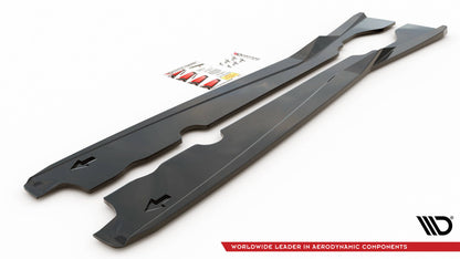 Seitenschweller Ansatz für Chevrolet Corvette C8 schwarz matt