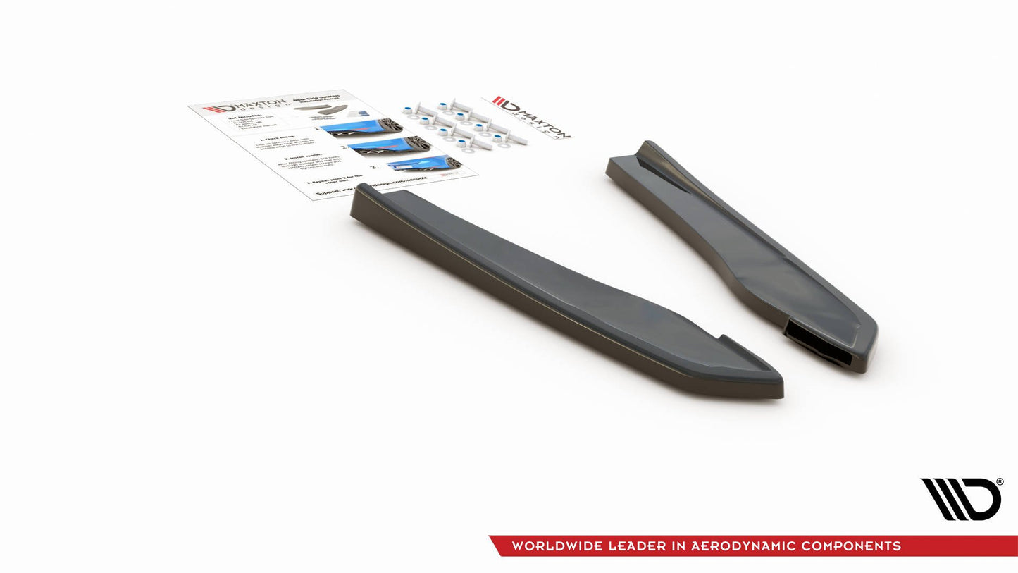 Heck Ansatz Flaps Diffusor für Audi RS5 F5 Facelift schwarz Hochglanz