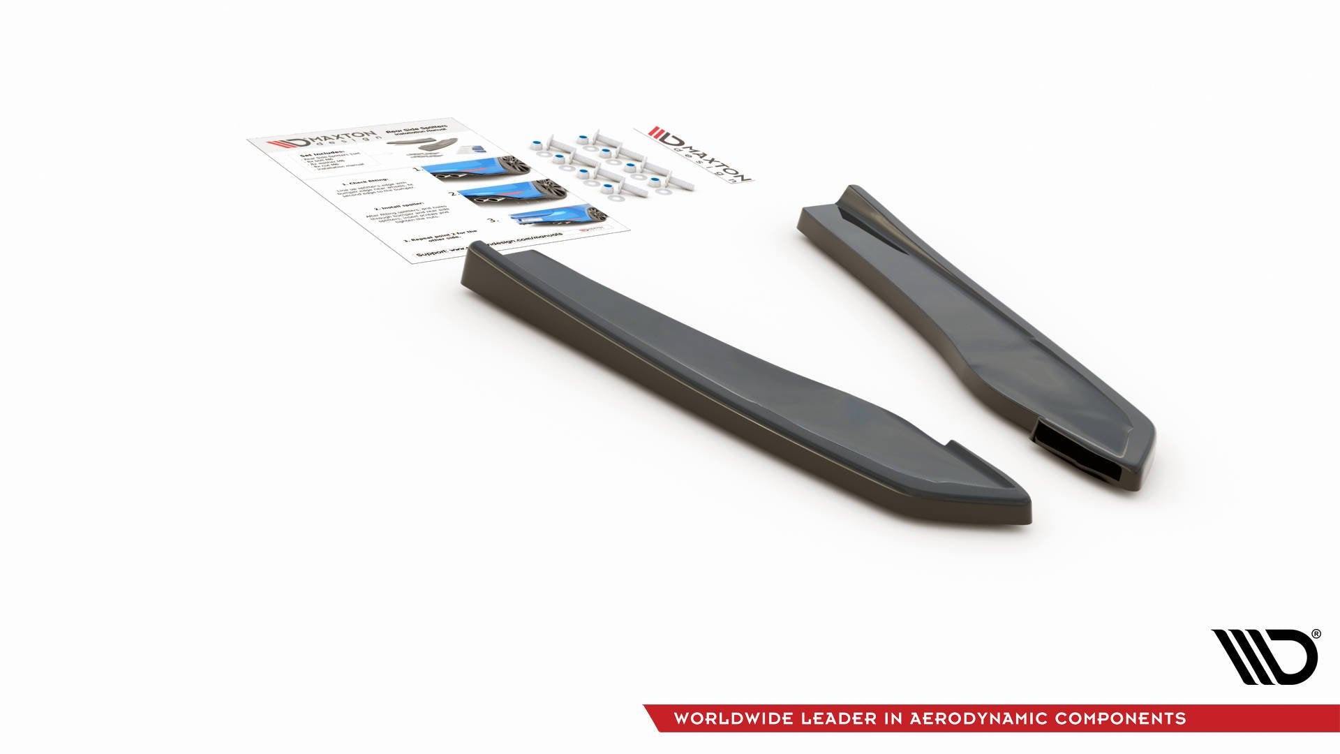 Heck Ansatz Flaps Diffusor für Audi RS5 F5 Facelift schwarz Hochglanz