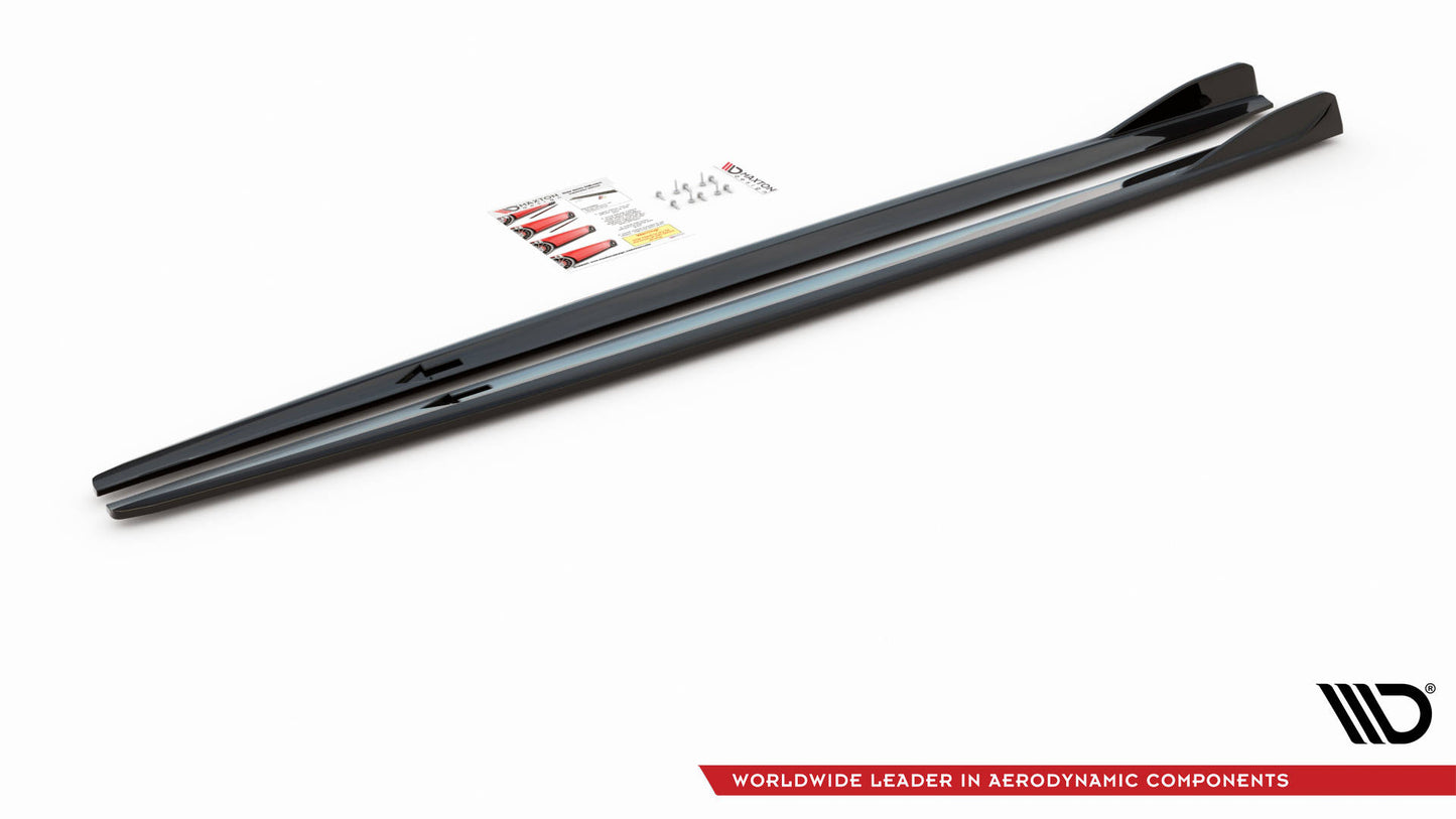 Seitenschweller Ansatz für V.2 für BMW 2 Gran Coupe M-Paket / M235i F44 Carbon Look