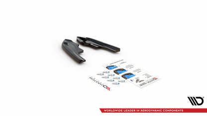 Heck Ansatz Flaps Diffusor V.4 für Volkswagen Golf R Mk8 schwarz Hochglanz