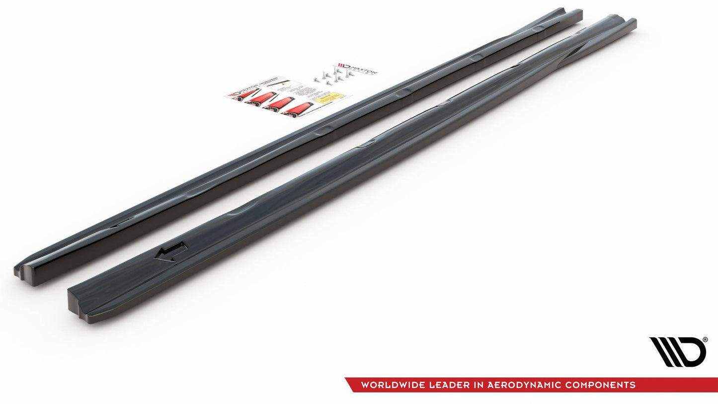 Seitenschweller Ansatz für Peugeot 308 SW Mk2 Facelift Carbon Look