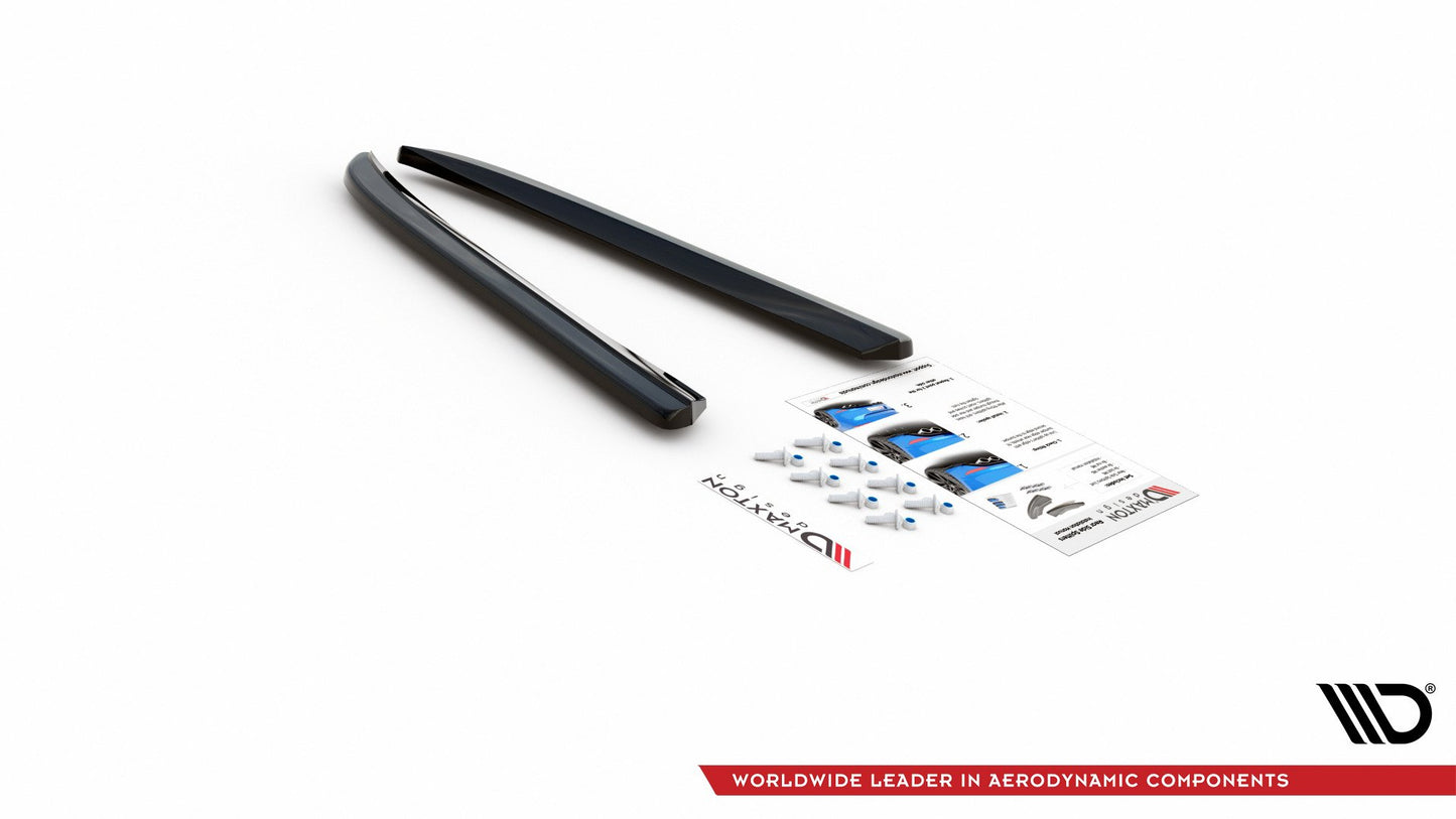 Heck Ansatz Flaps Diffusor für Jaguar XJ X351 schwarz matt