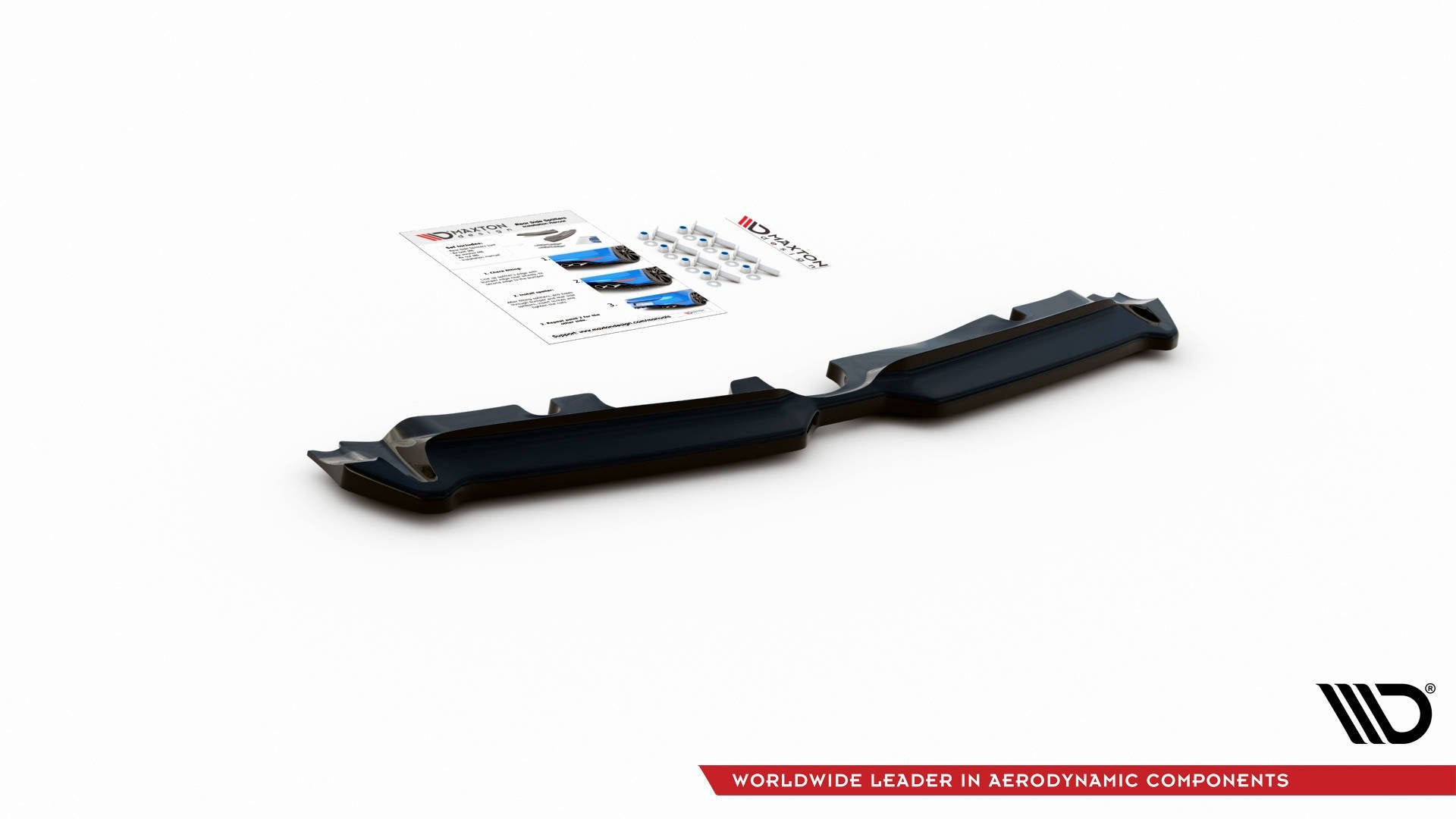 Mittlerer Diffusor Heck Ansatz für Mini Countryman Mk2 F60 JCW schwarz Hochglanz