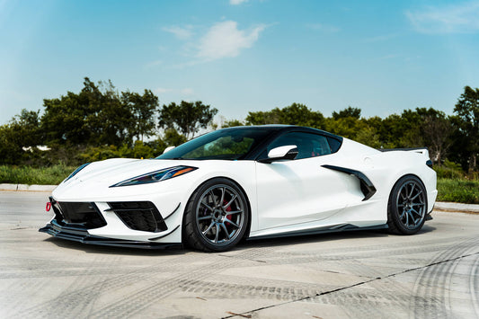 Seitenschweller Ansatz für Chevrolet Corvette C8 schwarz matt
