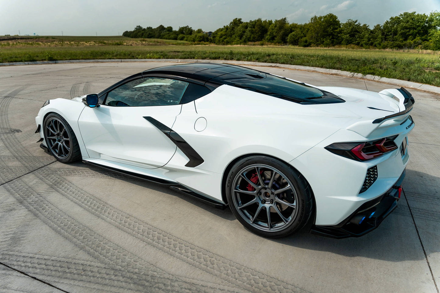 Seitenschweller Ansatz für Chevrolet Corvette C8 schwarz matt