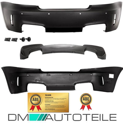 Sport Stoßstange hinten für PDC +Duplex Diffusor passt für BMW 1er E82 E88 +ABE*