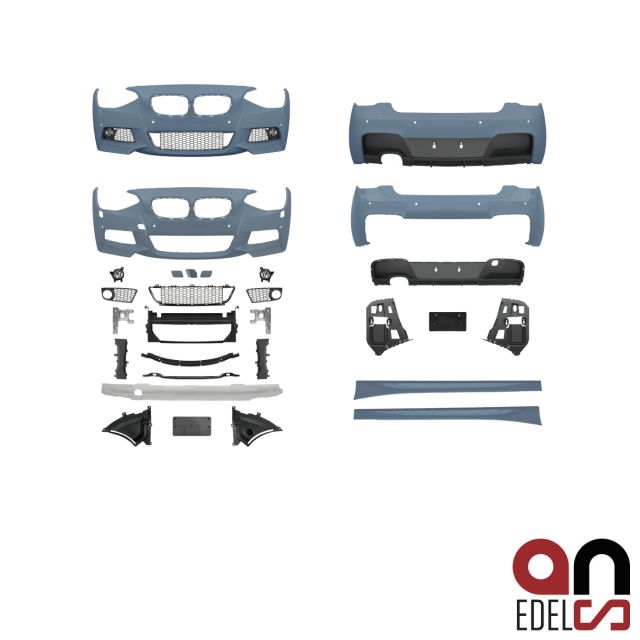 Sport-Paket Bodykit 5-Türer + 2-Rohr Performance Diffusor passt für BMW 1er F20 ab 11-15