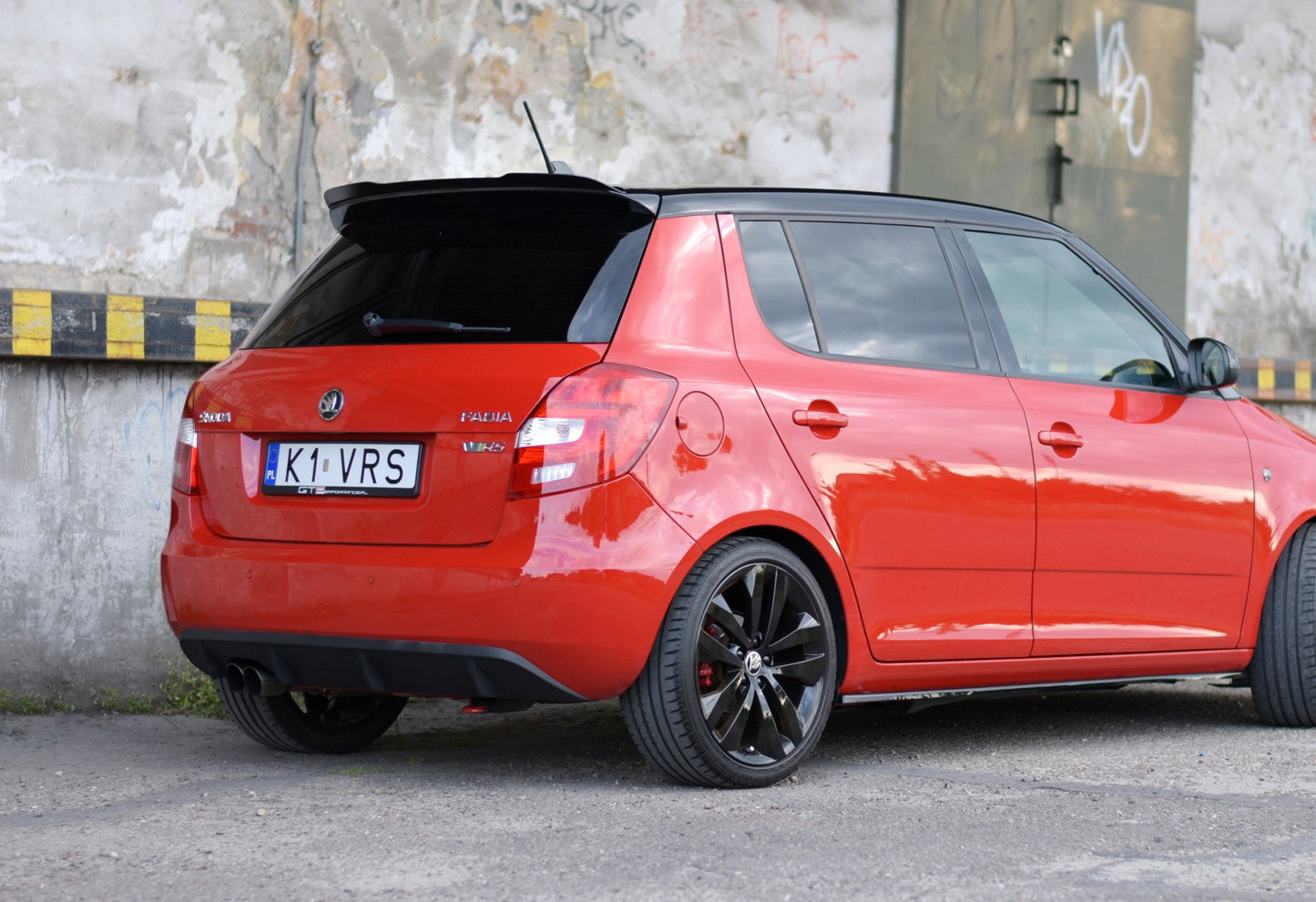 Spoiler CAP für Skoda Fabia RS Mk2 schwarz matt