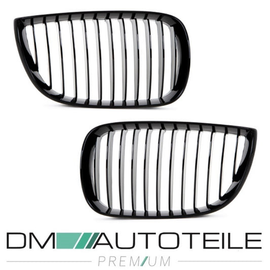 Set Performance Kühlergrill Schwarz Glanz passend für BMW 1er E87 E81 Bj 04-07