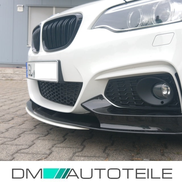 2x Doppelsteg Kühlergrill Grill Schwarz Matt passend für BMW 2er F22 F23 + M-Paket 14>