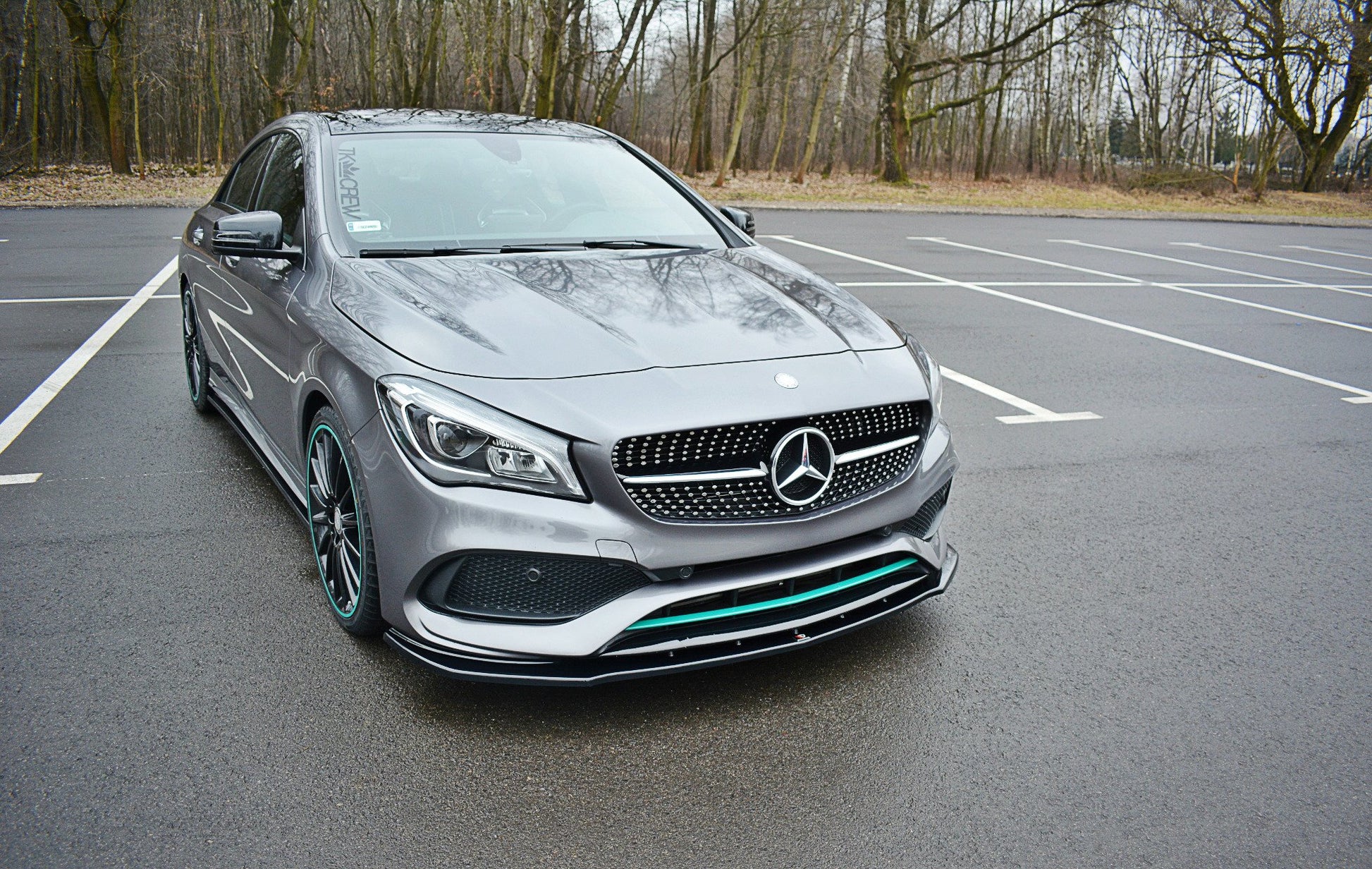 Front Ansatz V.1 für Mercedes CLA C117 AMG-LINE FACELIFT Carbon Look