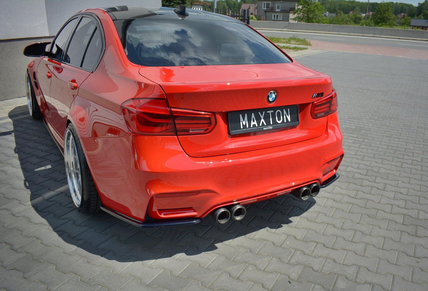 Heck Ansatz Flaps Diffusor V.1 für BMW M3 F80 Carbon Look