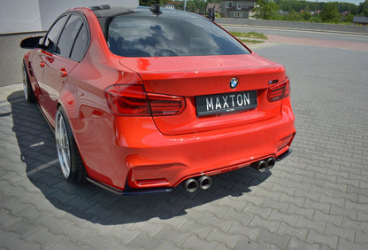 Heck Ansatz Flaps Diffusor V.1 für BMW M3 F80 Carbon Look