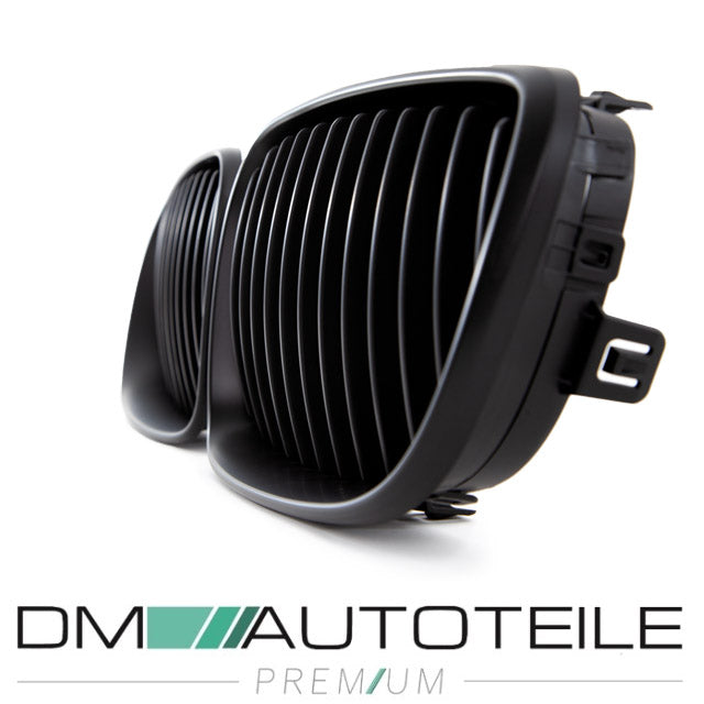 Set Kühlergrill Schwarz Matt SATZ passend für BMW 1er E87 E82 E88 Facelift Bj 07-11