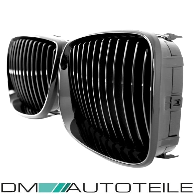 2x Kühlergrill Performance Schwarz Glanz SATZ passend für BMW 1er E87 E82 E88 Bj 07-11