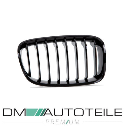 Set Performance Kühlergrill für BMW 1er F20 F21 Bj 11-15 vor Facelift passend Schwarz Glanz