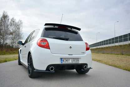 Heck Ansatz Flaps Diffusor für RENAULT CLIO MK3 RS FACELIFT schwarz matt