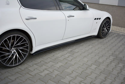 Seitenschweller Ansatz für MASERATI QUATTROPORTE MK5 FACELIFT  schwarz matt