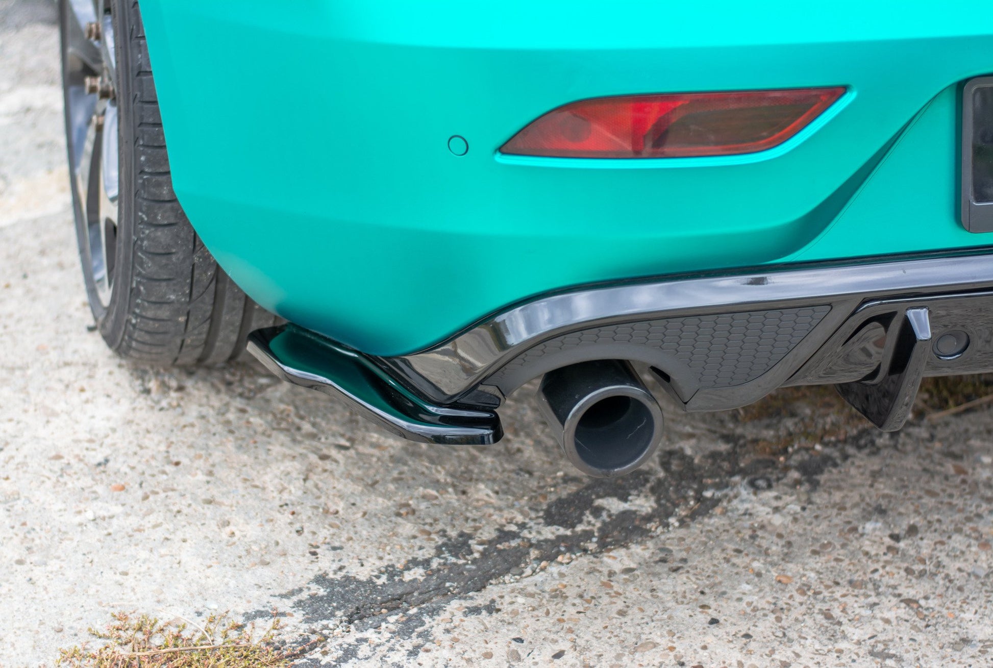 Heck Ansatz Flaps Diffusor für Volvo V40 R-design Carbon Look