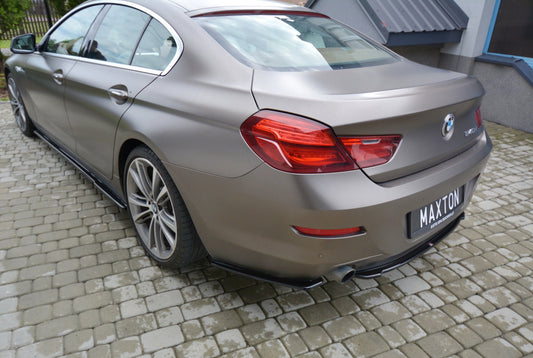 Mittlerer Diffusor Heck Ansatz für BMW 6er GRAN COUPÉ schwarz Hochglanz