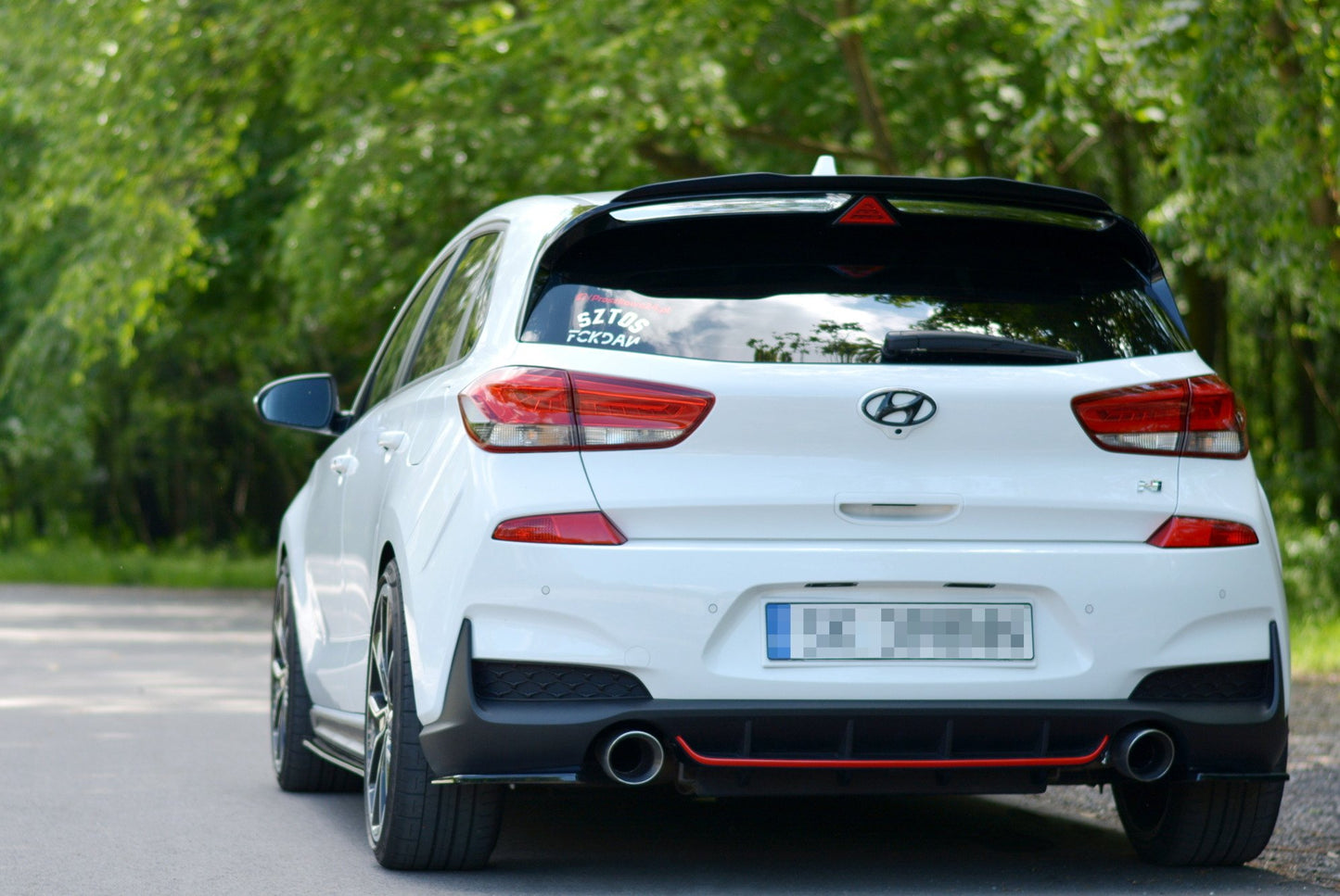 Spoiler CAP für Hyundai I30 N Mk3 Hatchback schwarz matt
