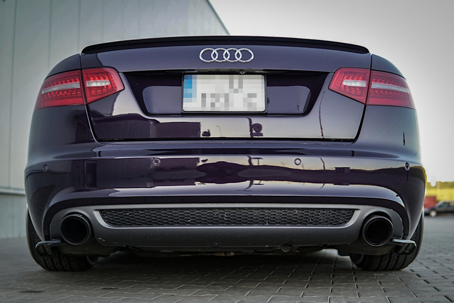 Spoiler CAP für Audi A6 S-Line C6 FL Limousine Carbon Look