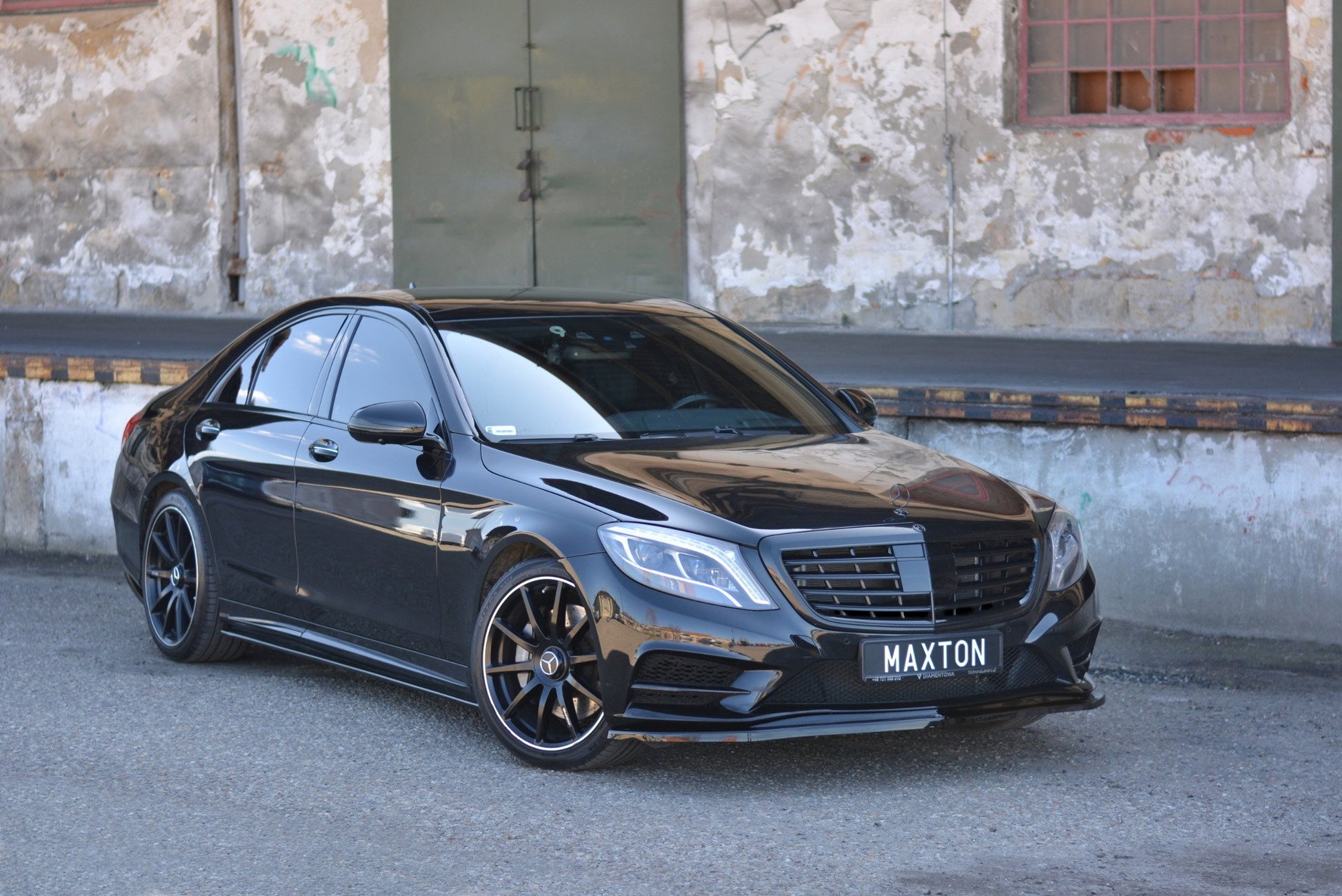 Front Ansatz V.1 für Mercedes S-KLASSE AMG-LINE W222 schwarz matt