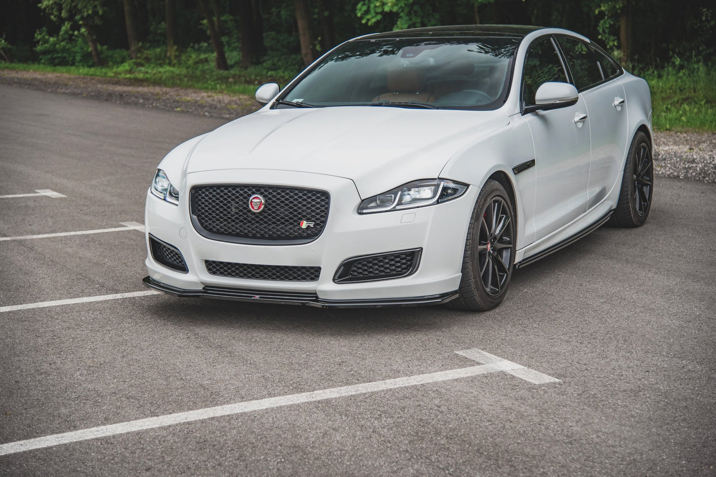 Front Ansatz für Jaguar XJ X351 Facelift schwarz matt