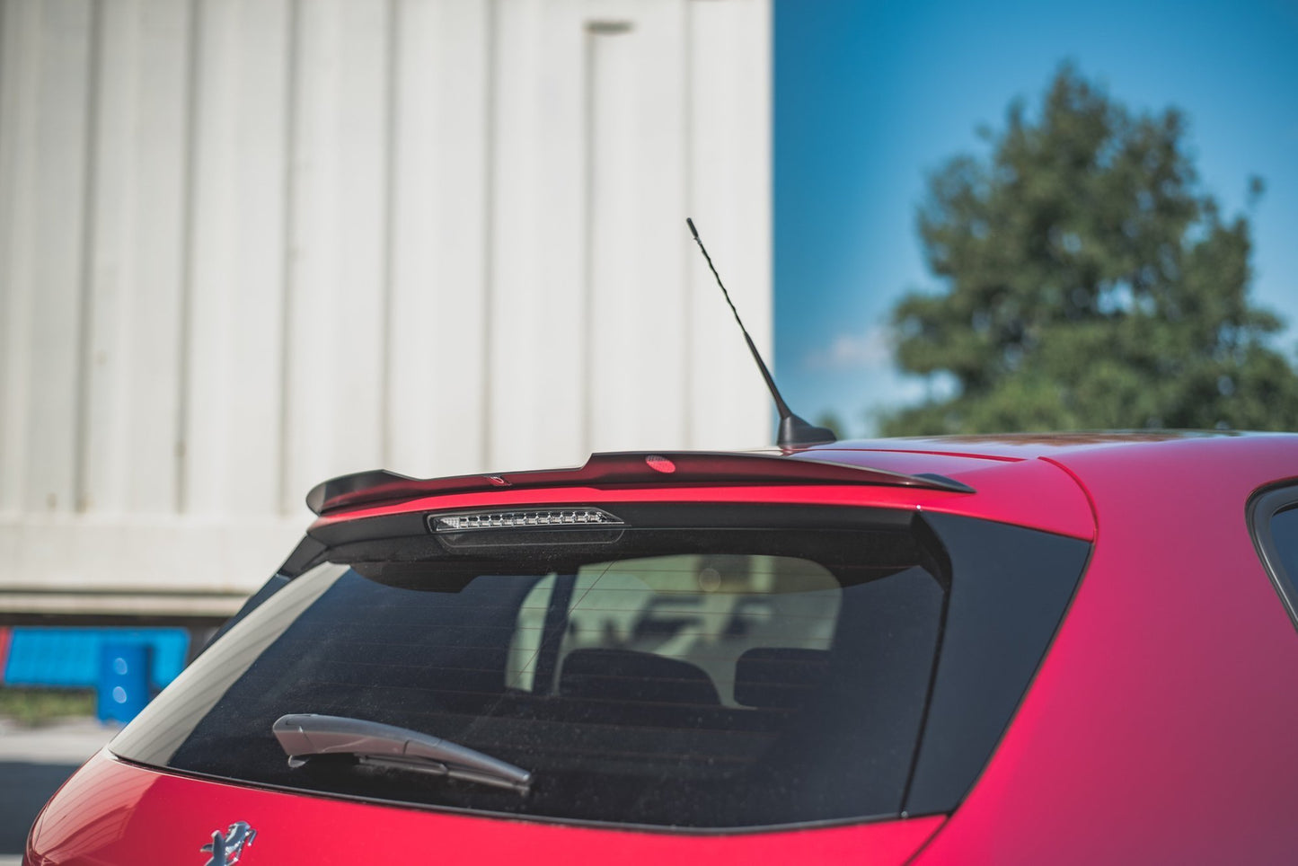Spoiler CAP für Peugeot 308 GT Mk2 Facelift schwarz matt
