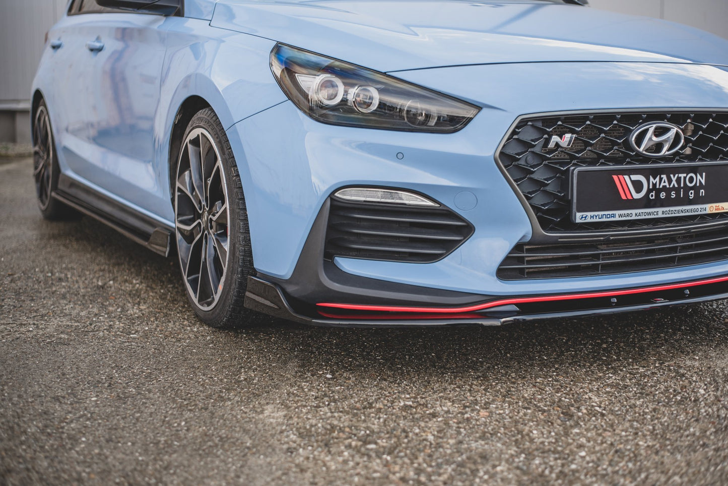 Front Ansatz V.3 für Hyundai I30 N Mk3 Hatchback/ Fastback schwarz Hochglanz