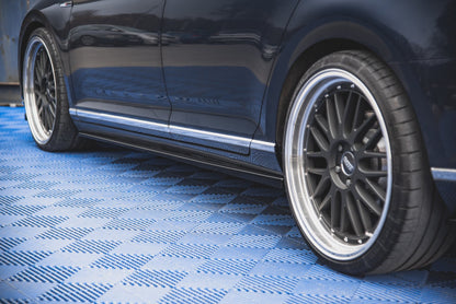 Seitenschweller Ansatz für Volkswagen Passat B8 Carbon Look