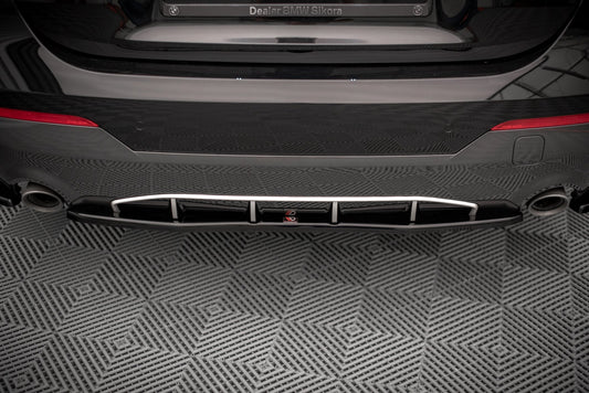 Mittlerer Diffusor Heck Ansatz für BMW 4er M-Paket G22 Carbon Look