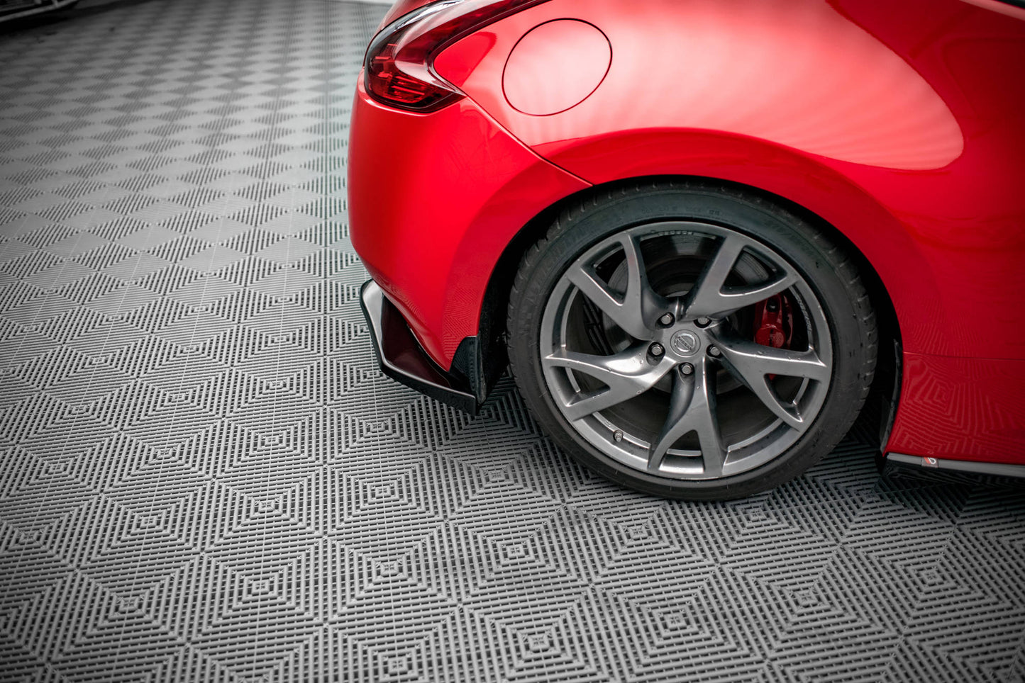 Heck Ansatz Flaps Diffusor V.2 für Nissan 370Z  schwarz matt