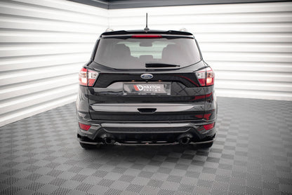 Mittlerer Diffusor Heck Ansatz für Ford Escape ST-Line Mk3 schwarz Hochglanz